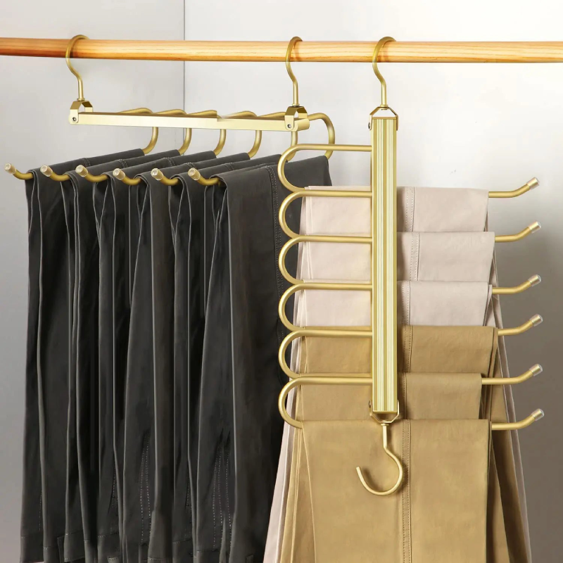 Multi-Functional Magic Pants Hanger - Space Saving Closet Organizer for Jeans, Trousers & Skirts | Perfect for Home, Office & Travel Storage