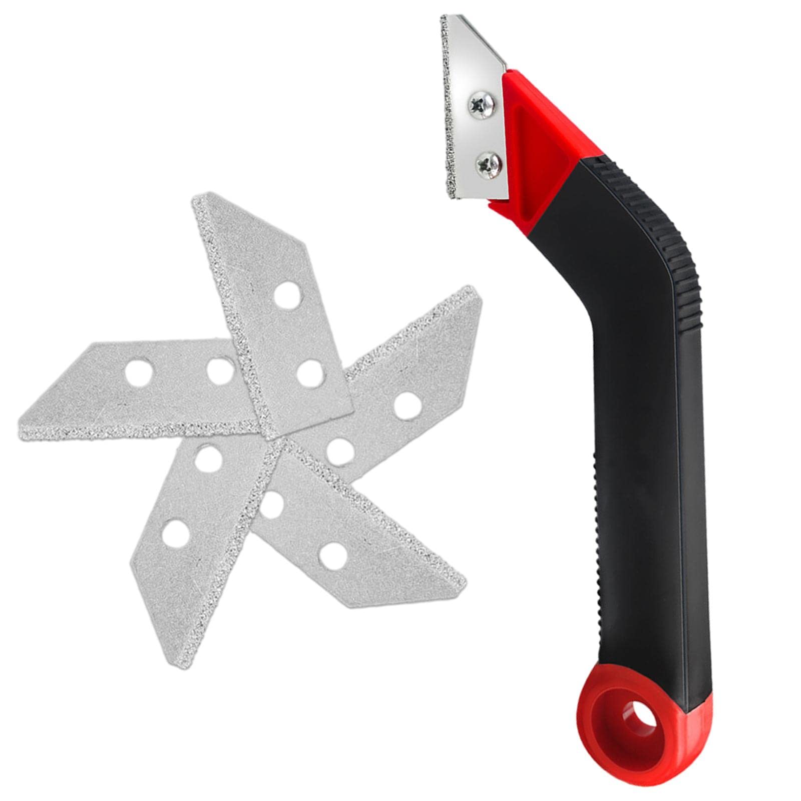 Sturdy Angled Grout Scraper Tool - Professional Tile Grout Remover & Cleaner for Home Renovation - Perfect for Bathroom, Kitchen & Floor Tile Cleaning Projects