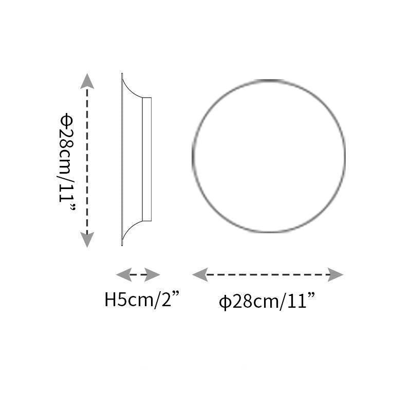 Modern Geometric Disc Wall Lamp - Sleek LED Sconce Lighting for Bedroom, Living Room & Hallway - Energy Efficient Home Decor Light Fixture