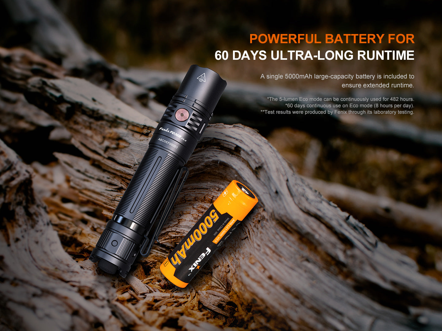 Fenix PD36R V2 Compact Rechargeable Tactical Flashlight - 1700 Lumens Bright LED, IP68 Waterproof, for Camping, Hiking, Emergency & Outdoor Adventures
