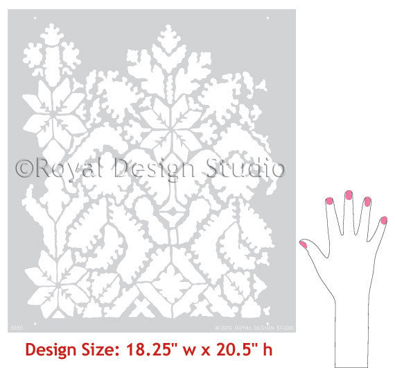 Moroccan Lace Stencil for DIY Home Decor - Arabic Geometric Wall Art Template for Painting, Stenciling & Craft Projects
