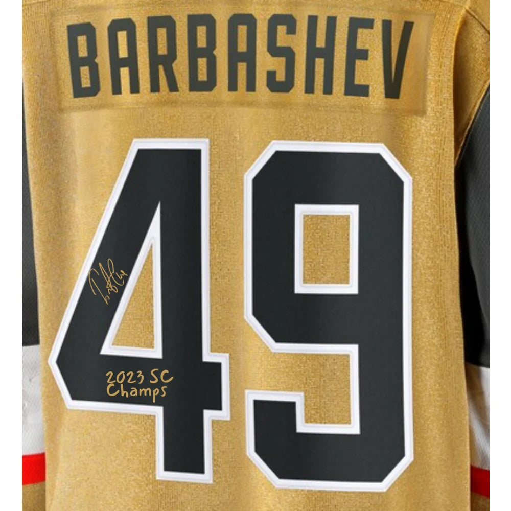 Ivan Barbashev Autographed Vegas Golden Knights Gold Jersey - Signed with 
