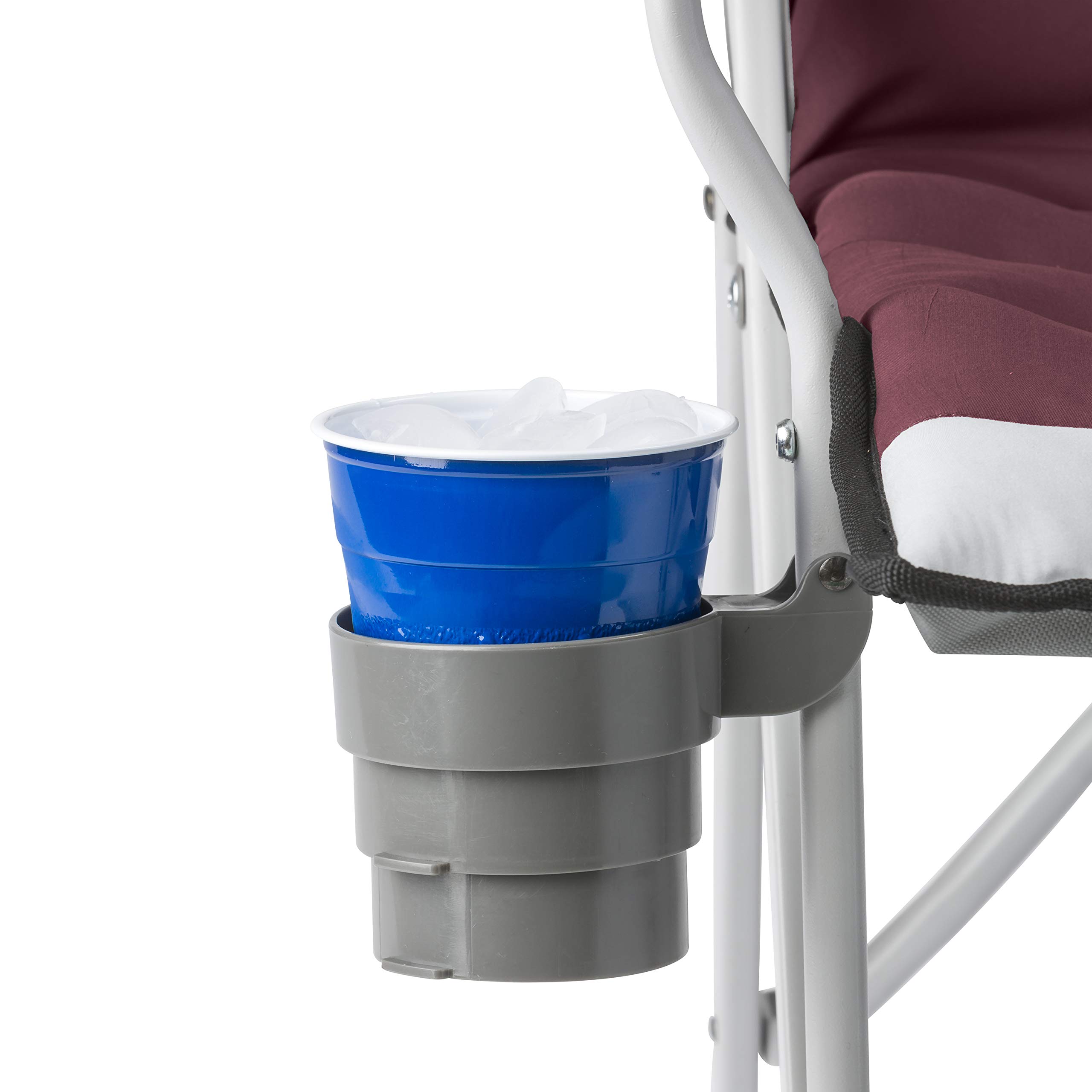 CORE Hard Arm Folding Chair with Carry Bag - Portable Camping Chair with Cup Holder & Storage Pocket - Perfect for Outdoor Activities, Sports Events, Tailgating, Backyard Relaxation & Beach Use