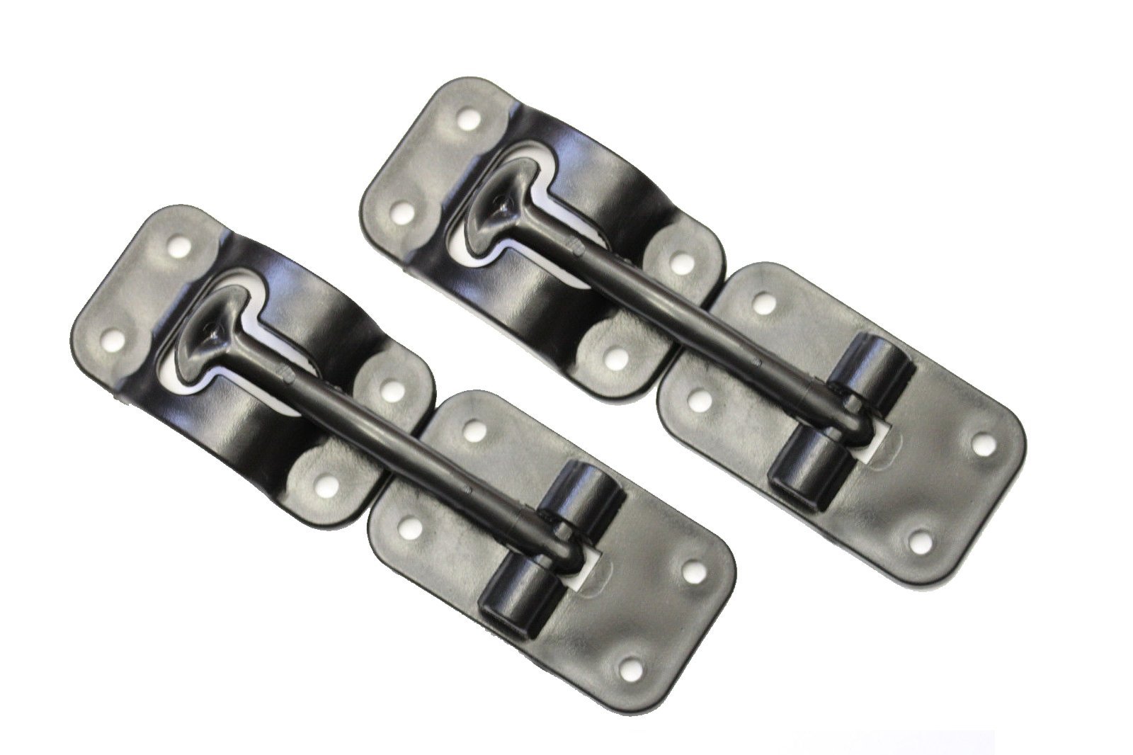 2 Pack Black RV T-Style Door Holder Catch 3-1/2