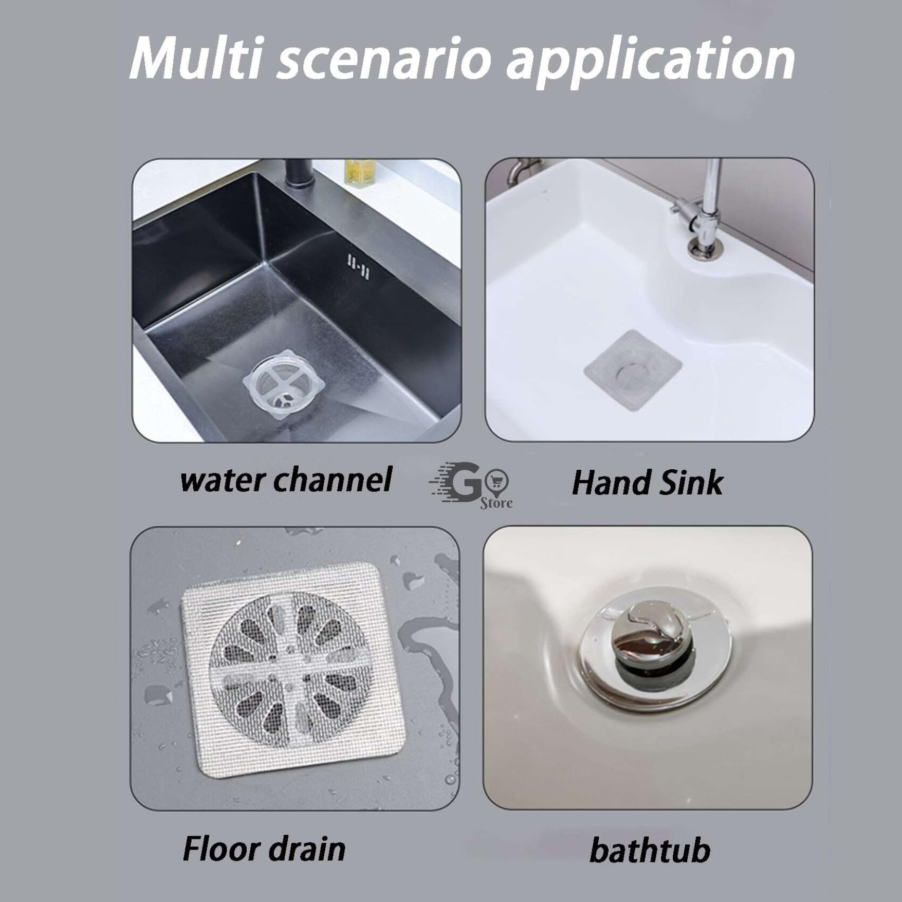 10 Pack Disposable Shower Drain Hair Catcher - Waterproof Mesh Stickers for Bathroom, Kitchen, Sink & Bathtub (10cm X 10cm) - Prevent Clogs, Easy Cleanup for Home & Apartment Essentials