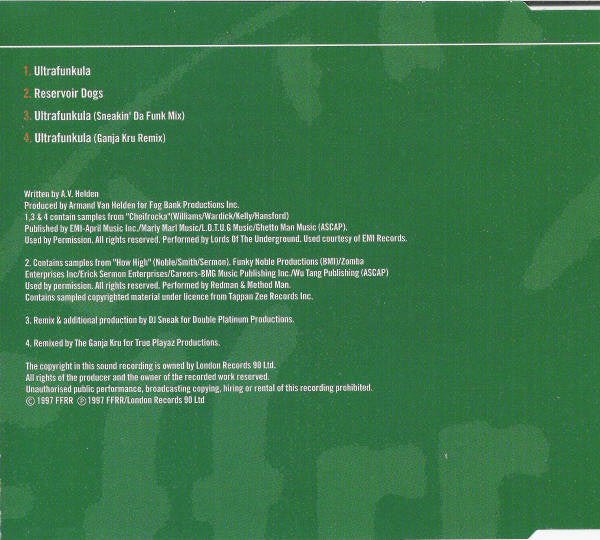 Armand Van Helden - Ultrafunkula CD Single (Near Mint or Mint Condition) | Electronic Dance Music for DJs, Clubs & Music Collectors