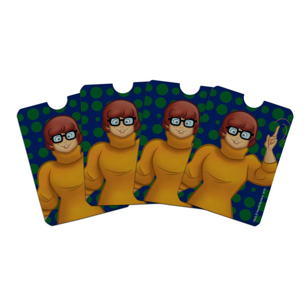 Scooby Doo Velma Character RFID Blocking Credit Card Holder - Set of 4 Wallet Protectors for Travel, Shopping & Contactless Payment Security