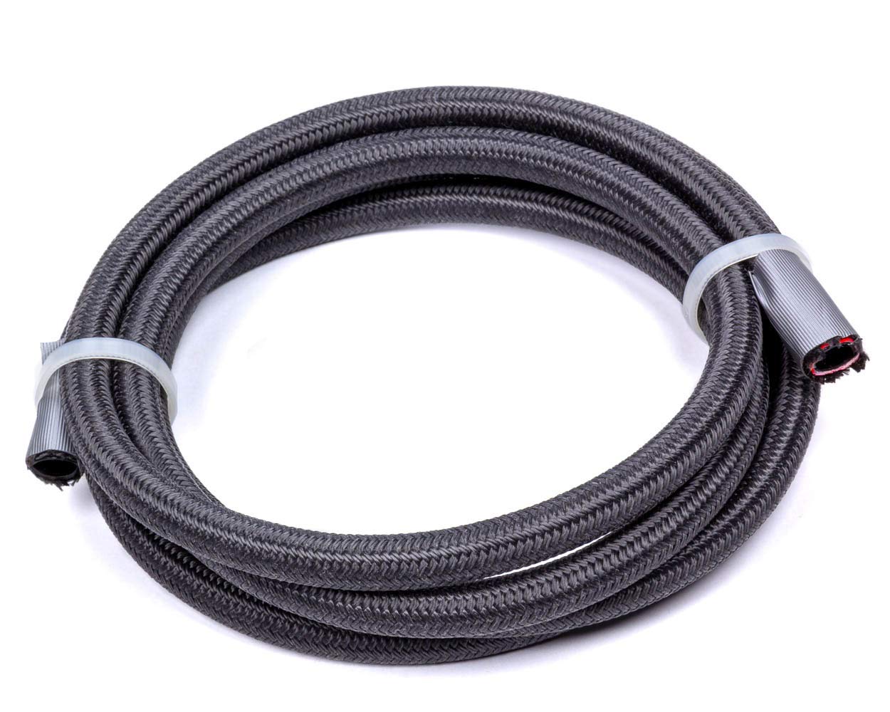 4AN 15FT Braided PTFE Fire Retardant Hose - High Pressure Fuel & Oil Hose for Automotive, Marine & Industrial Applications - Black Fragola Hose (Each)