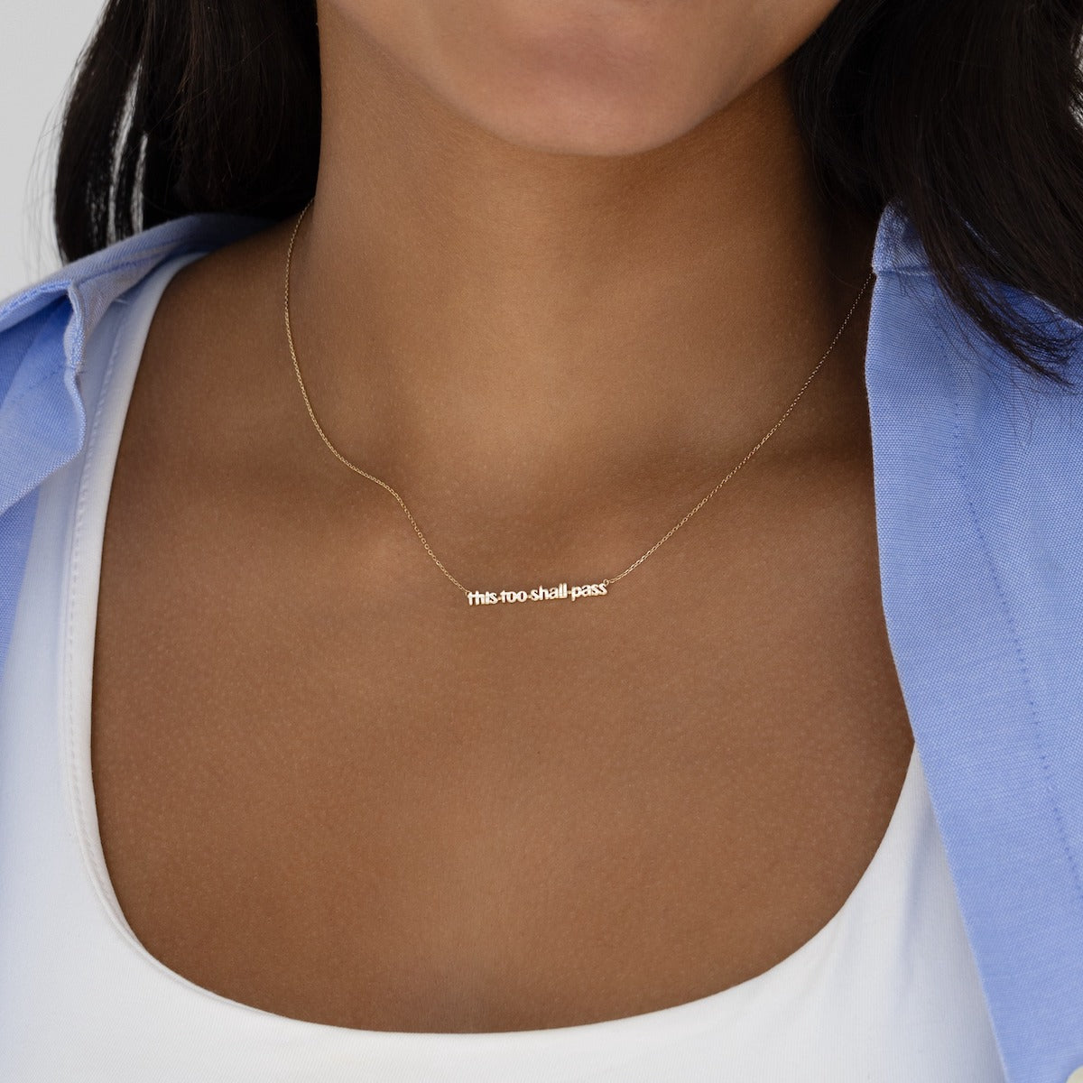 This Too Shall Pass Necklace - Inspirational Jewelry for Women, Motivational Gift for Strength & Hope - Perfect for Daily Wear, Meditation & Special Occasions