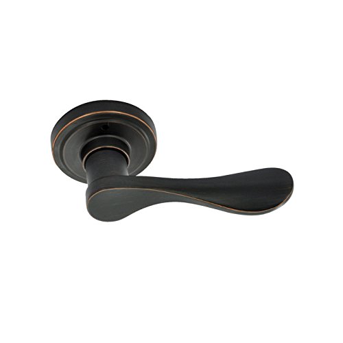 Better Home Products Waterfront Privacy Lever - Dark Bronze Wave Style Door Handles for Bedroom & Bathroom | Secure & Stylish Interior Door Hardware for Homes, Apartments & Vacation Rentals