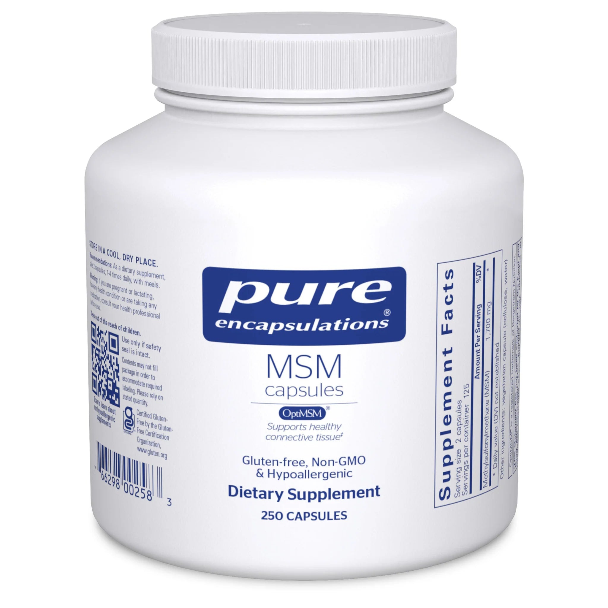 Premium MSM Capsules 250 Count - Organic Sulfur Supplement for Joint Pain Relief, Skin Health & Detox - Ideal for Athletes, Arthritis & Anti-Aging Wellness