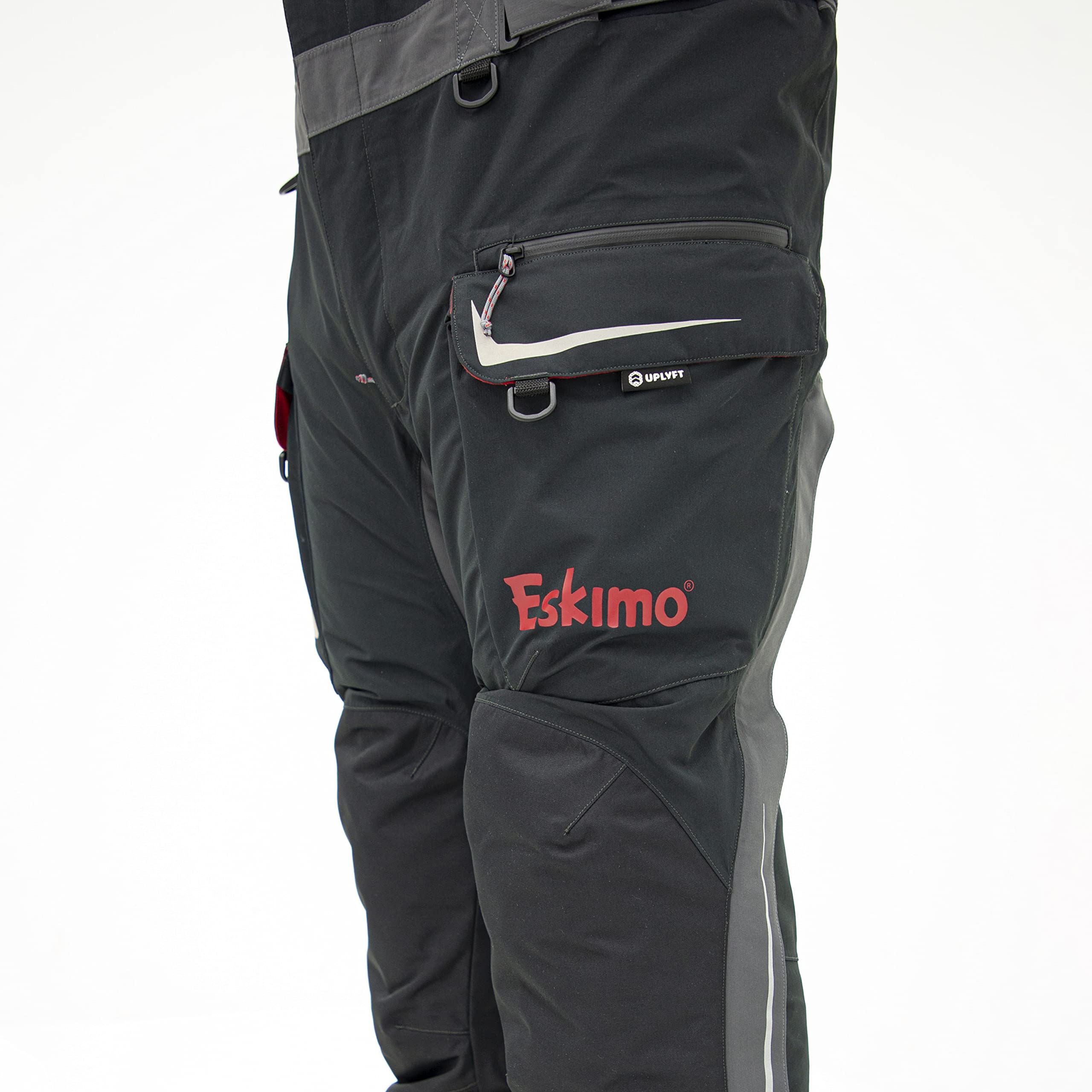 Eskimo Men's Superior Insulated Snow Bib Overalls - Waterproof Winter Work Pants for Cold Weather, Hunting & Snowmobiling - Black