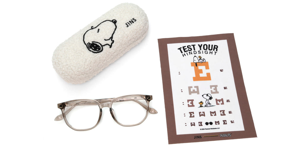 JINS x PEANUTS 086 Resting 81 Eyeglasses - Stylish & Comfortable Reading Glasses for Men & Women - Perfect for Office, Home, and Daily Use