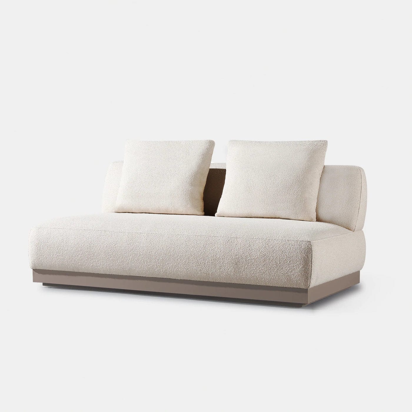 Amalfi 2-Seat Armless Outdoor Sectional Sofa - Waterproof Patio Furniture for Backyard, Poolside & Garden Relaxation