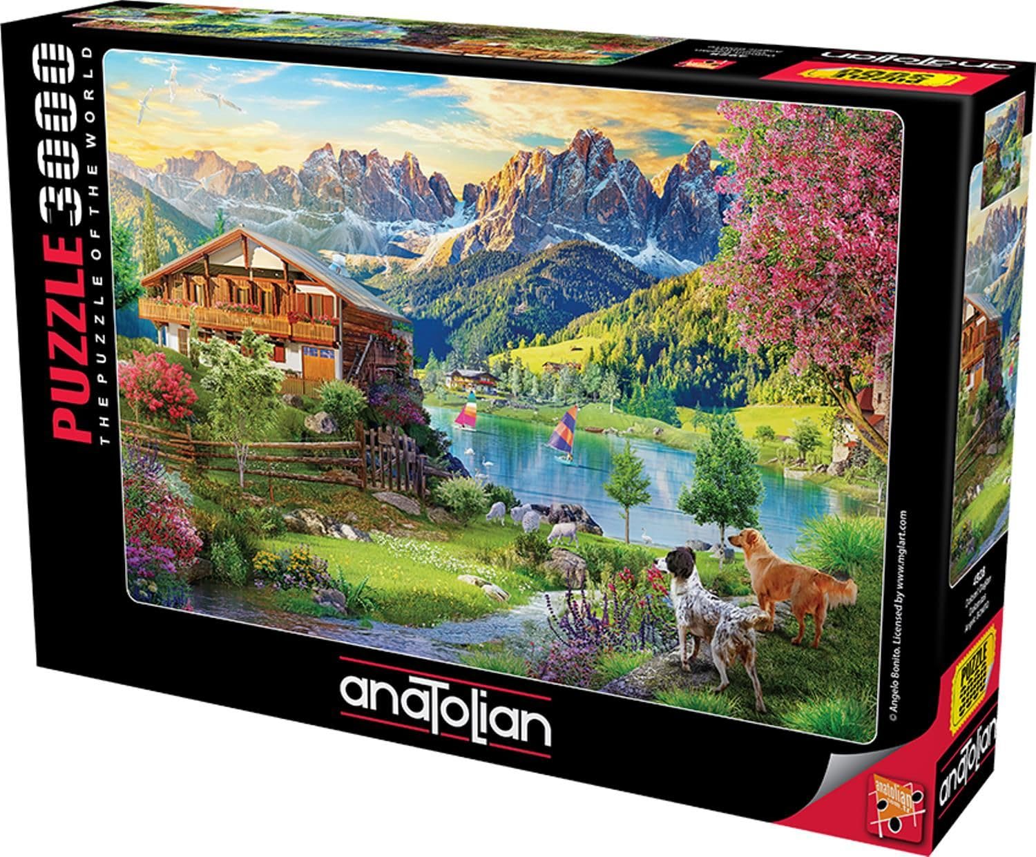 3000 Piece Anatolian Puzzle - Dolomitas Landscape Jigsaw Puzzle #4928 | Challenging Adult Puzzle for Home Decoration & Family Game Night