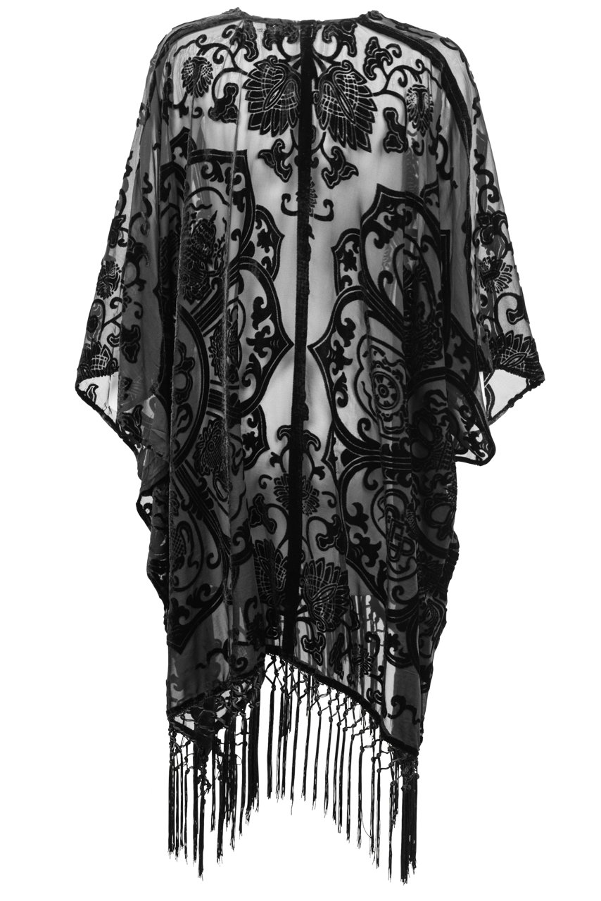 Elegant Floral Velvet Kimono Robe for Women - Soft & Stylish Loungewear for Home, Beach, and Special Occasions