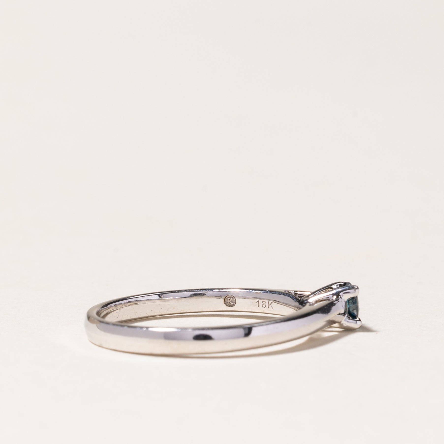0.20ct Solitaire Blue Diamond Engagement Ring - Size 6.25 - Perfect for Proposals, Anniversaries & Special Occasions