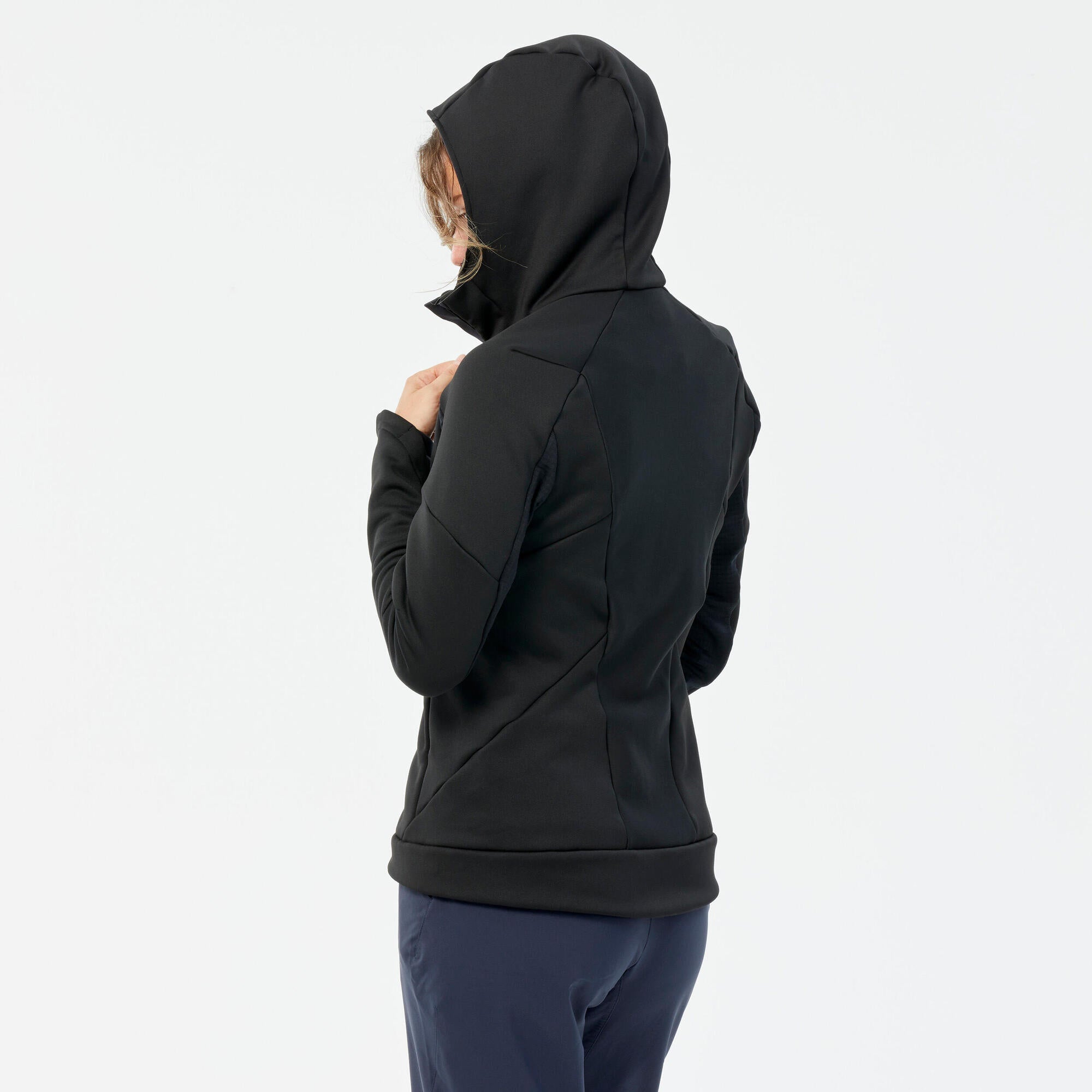 Quechua Women's MH520 Hooded Fleece Jacket - Lightweight Warm Hiking Pullover for Outdoor Adventures & Travel