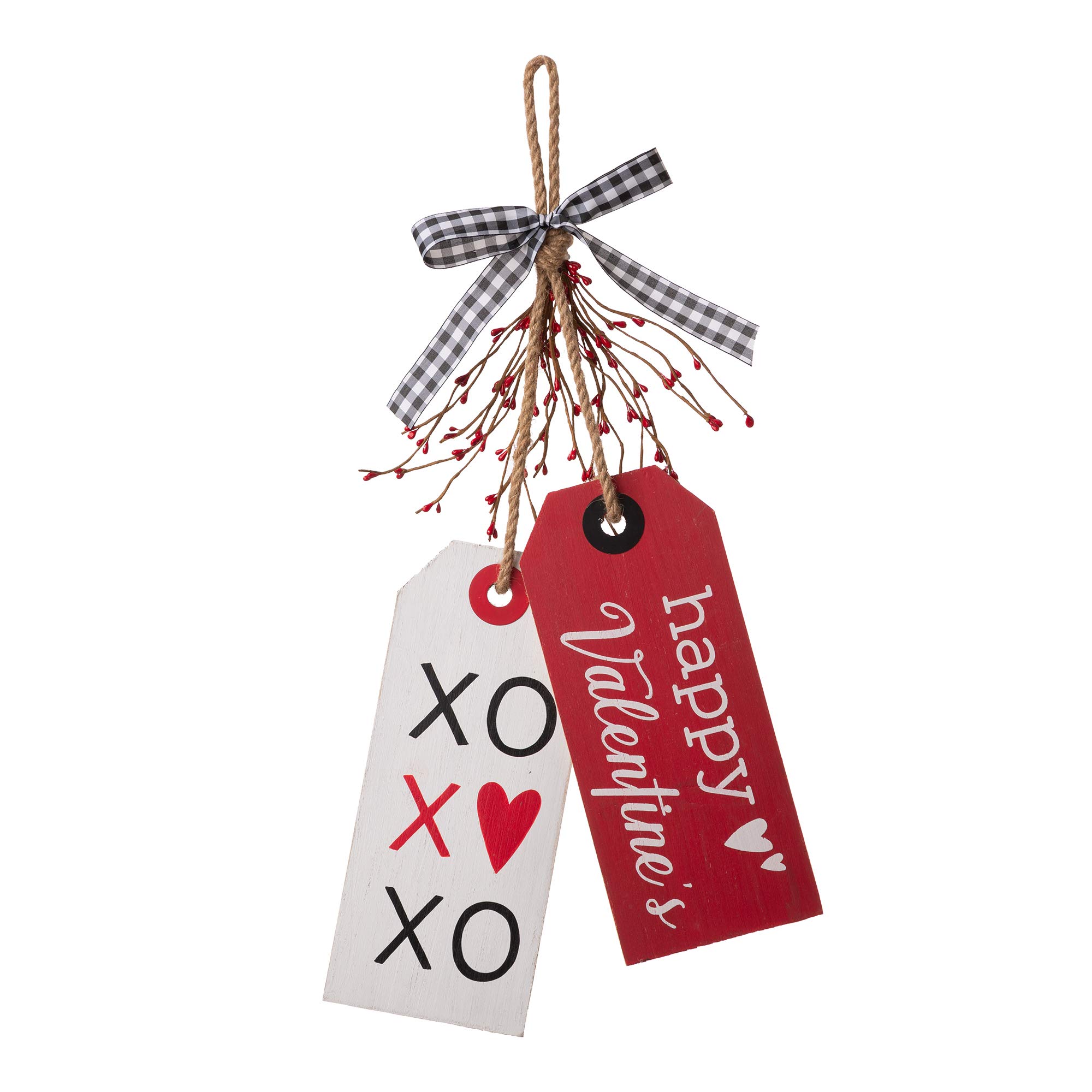 Glitzhome Valentine's Wooden Hanging Decor - Rustic Love Sign for Entryway, Doorknob or Wall (24 x 11.5 Inch) - Perfect for Valentine's Day, Wedding Decor & Farmhouse Home Décor