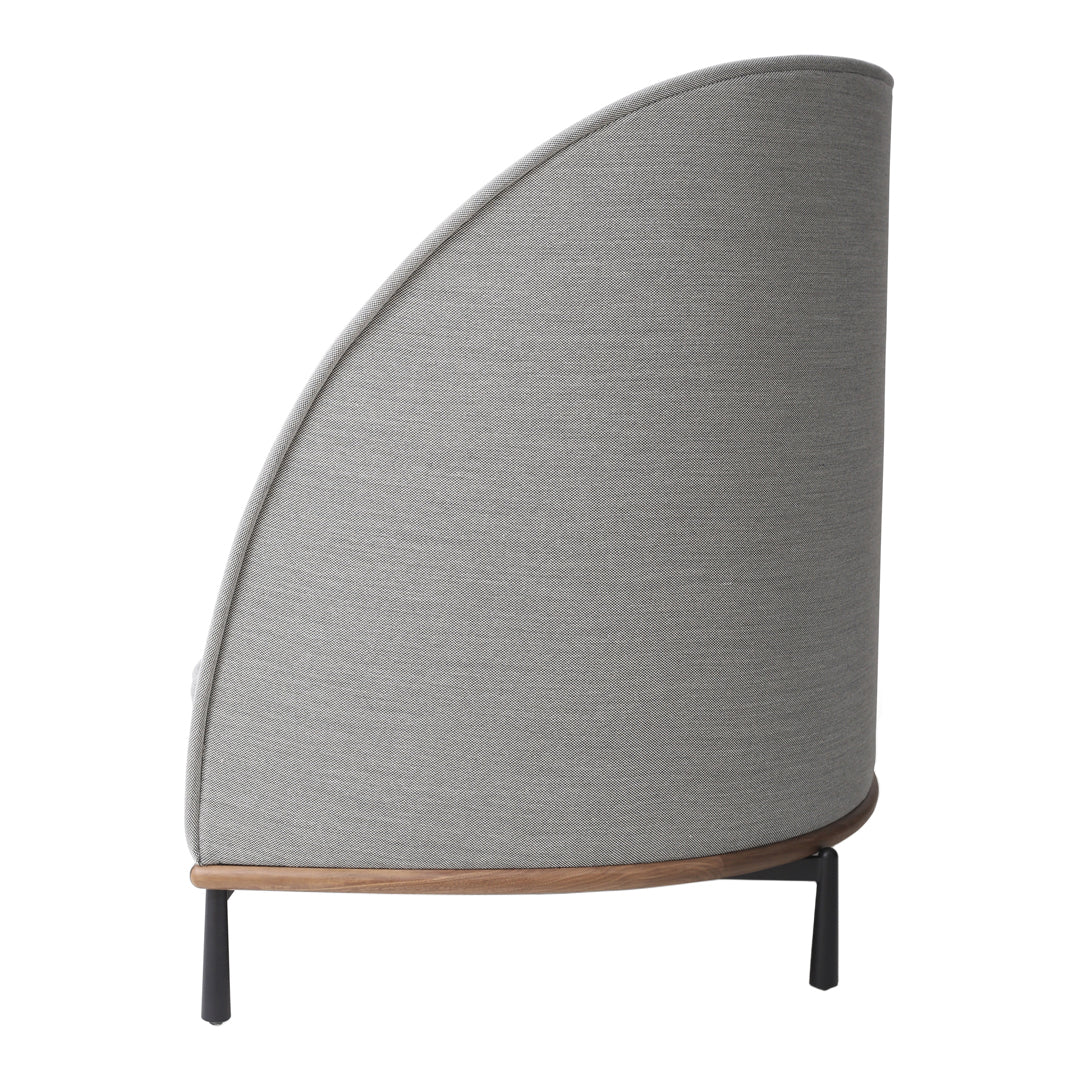 Arc Highback Love Seat - Modern Accent Chair for Living Room, Bedroom, or Office - Comfortable Upholstered Lounge Chair with High Back Support