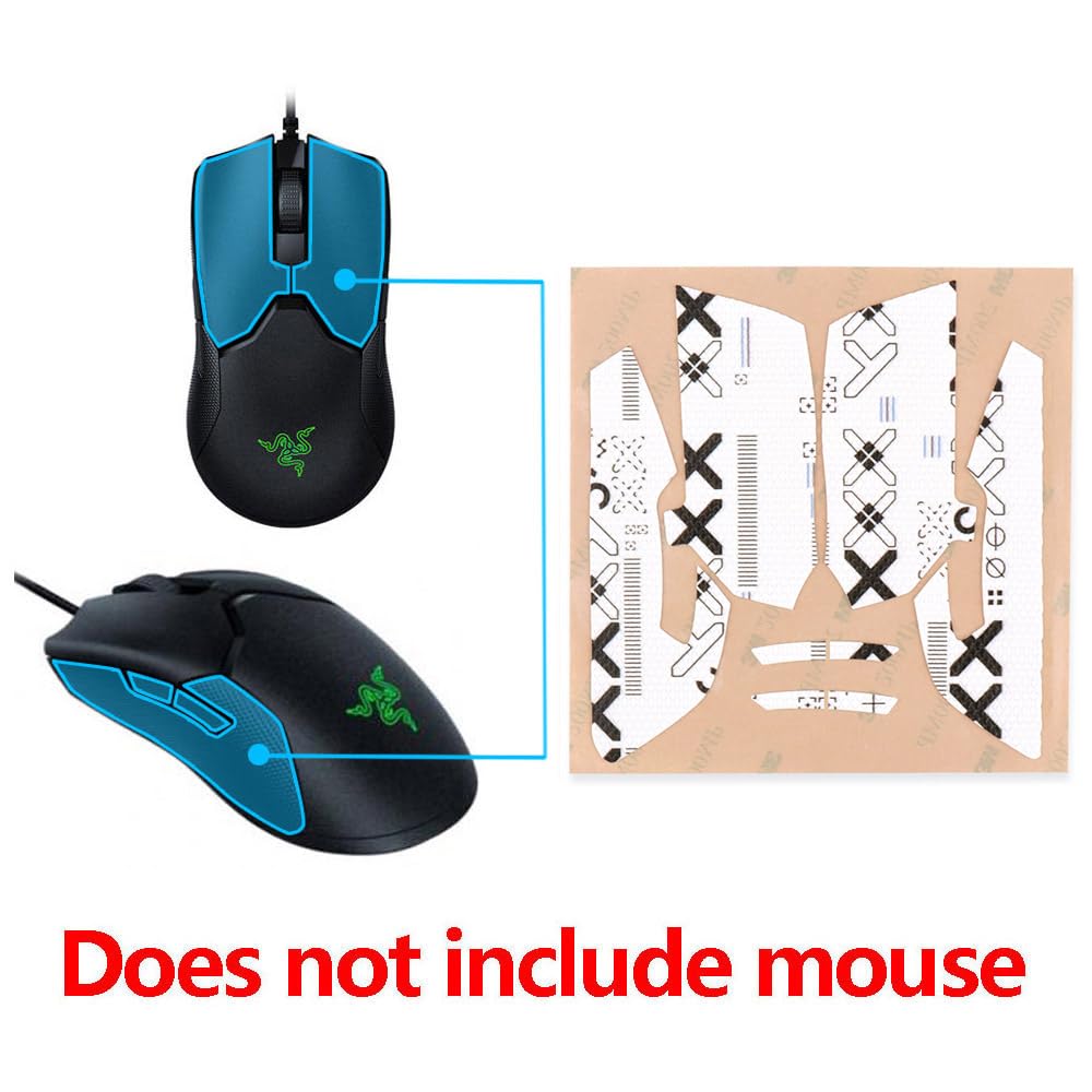 Premium Grip Tape for Razer Viper & Viper Ultimate - Anti-Slip Textured Surface with Cool Patterns (White) | Enhanced Control for FPS, MOBA & Esports Gaming