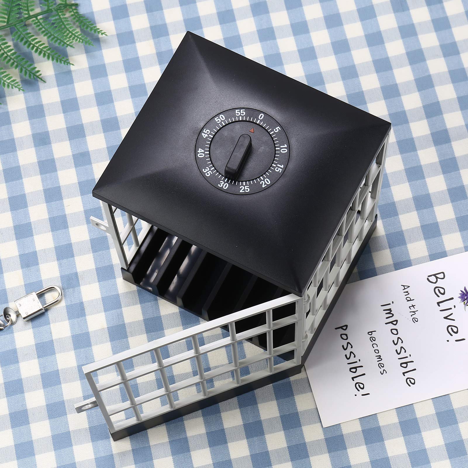 Smart Phone Jail with Timer - Cell Phone Lock Box for Time Management (15x13x23cm) - Perfect for Classrooms, Homes, Offices & Meeting Rooms to Reduce Distractions