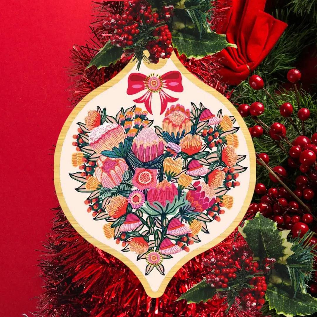 Australian Christmas Ornament Bauble Set - 12 Pack Handmade Holiday Tree Decorations for Xmas, Festive Home & Office Decor - Perfect for Christmas Tree, Gift Exchange & Holiday Party Decorations