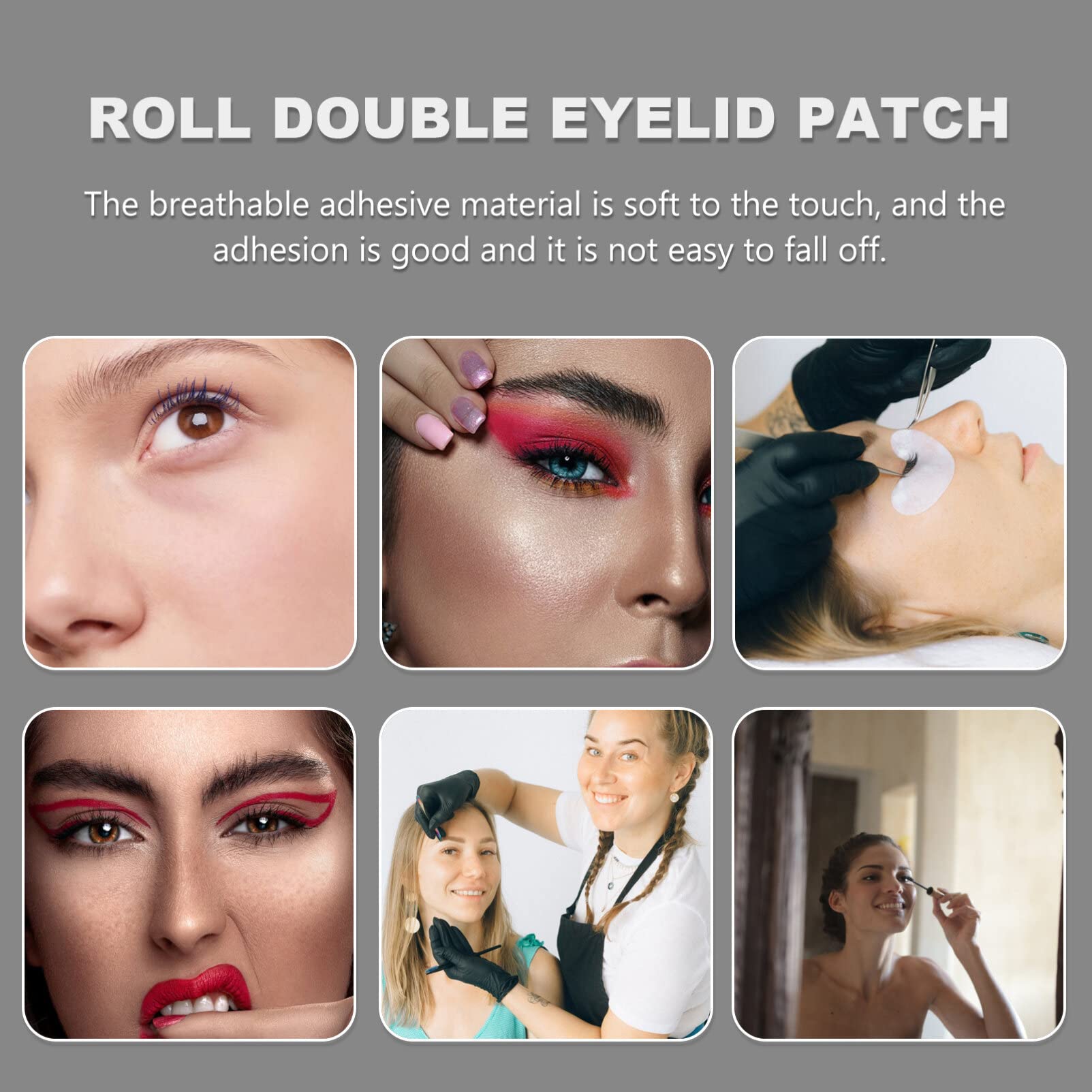 DOITOOL Invisible Eyelid Tape 3 Rolls - Breathable Double Eyelid Strips for Hooded, Droopy & Uneven Eyes | Eyelid Lift & Double Fold Enhancer | Beige Color | Perfect for Daily Makeup, Special Occasions & Photography