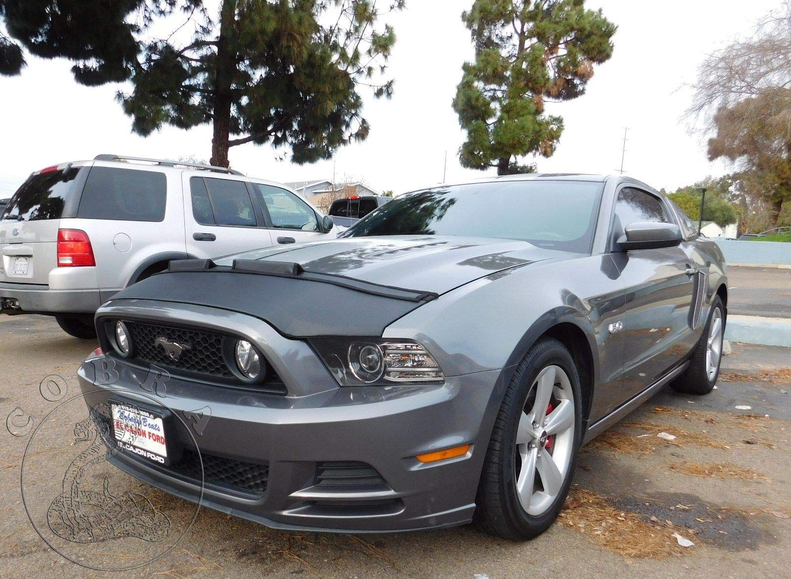 2013-2014 Ford Mustang GT Car Hood Mask Bonnet Bra - Protective Cover for Dust, Rocks & Road Debris - Perfect for Road Trips & Car Shows
