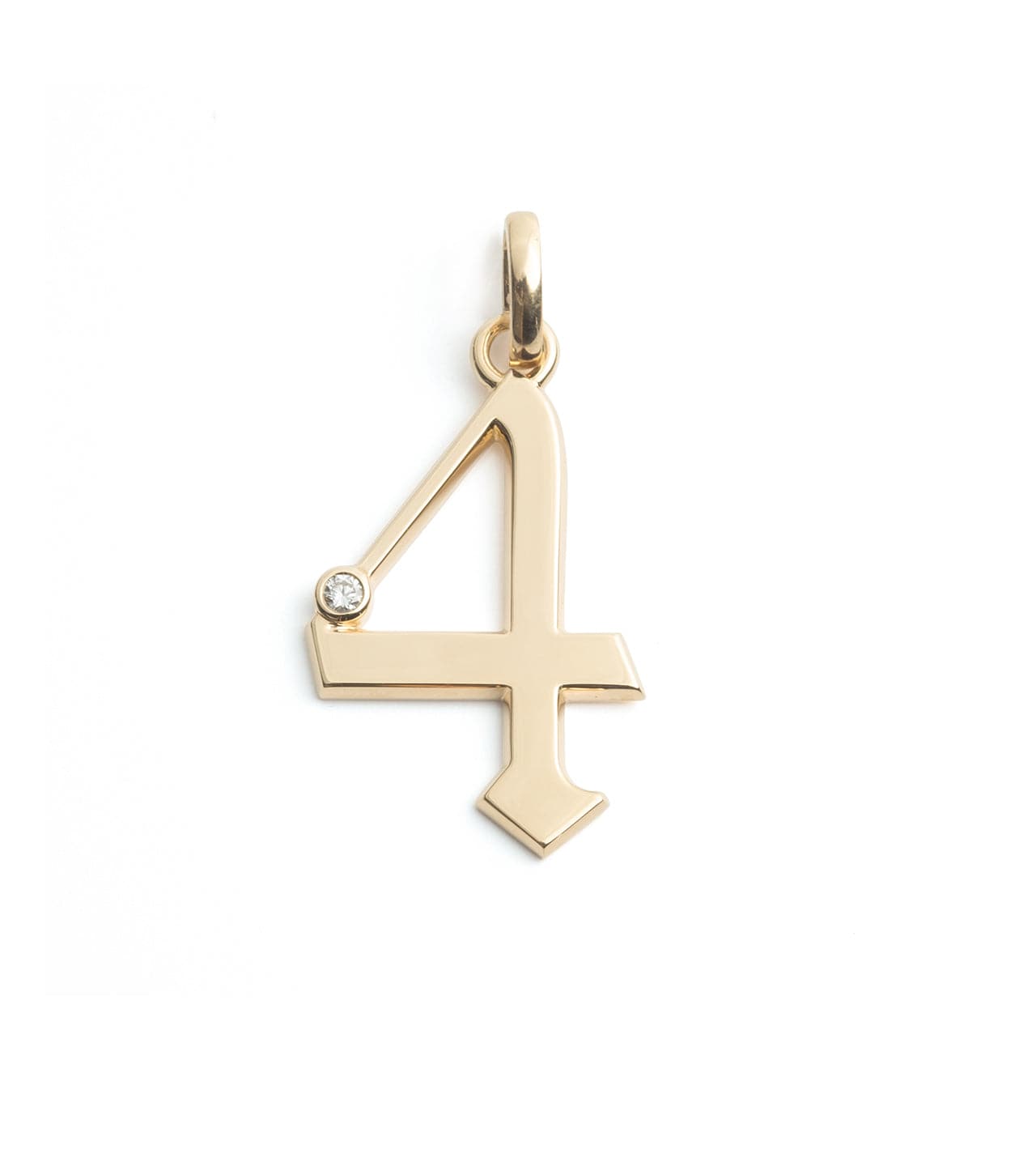 Personalized Engravable Number 4 Charm - Large Oversized Medallion Pendant with Annex Link Chain for Jewelry Making, DIY Gifts & Custom Necklaces | Perfect for Birthdays, Anniversaries & Special Occasions