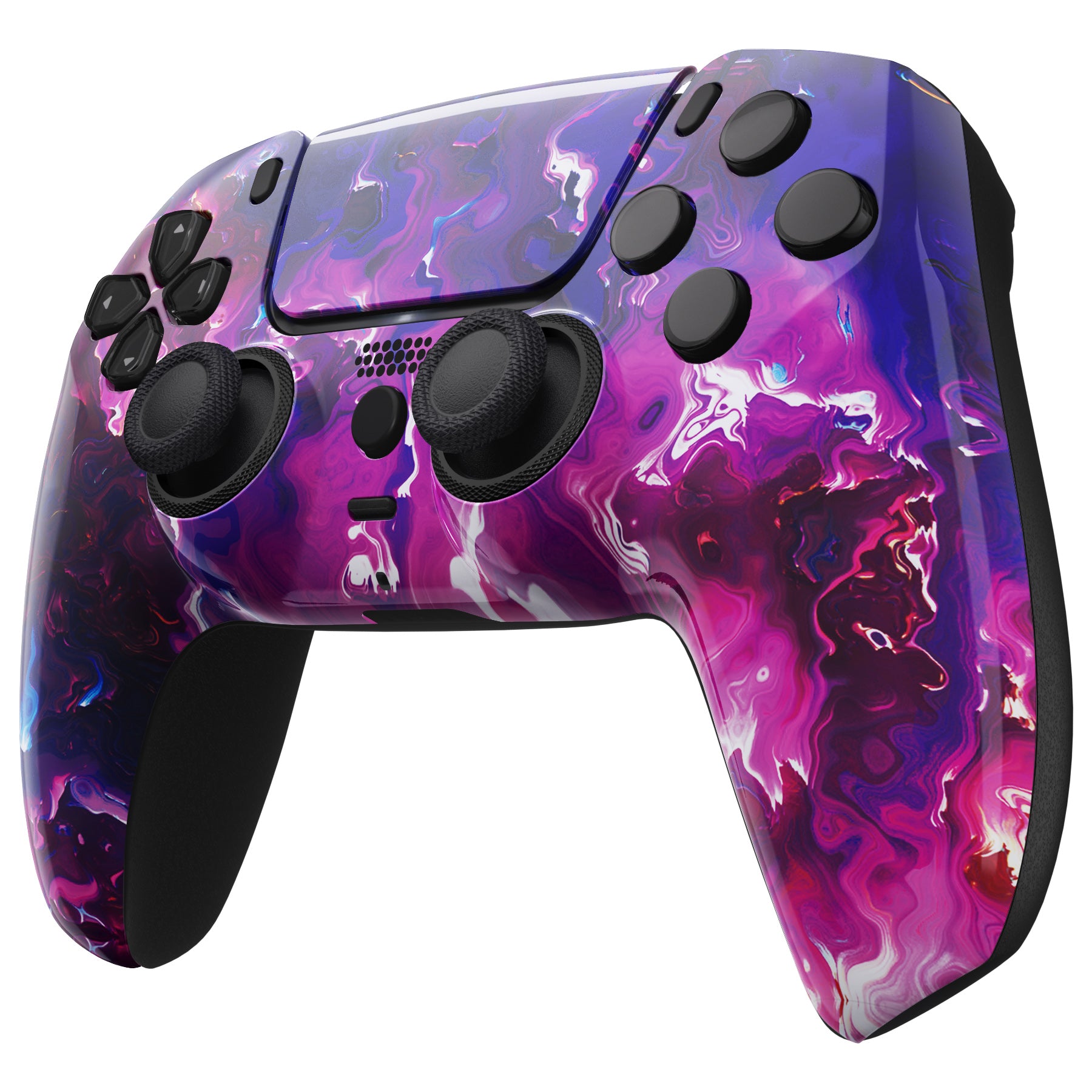 eXtremeRate LUNA Redesigned Replacement Front Shell with Touchpad for PS5 Controller BDM-010/020/030/040/050 - Surreal Lava | Compatible with PlayStation 5 | DIY Customization for Gaming Enthusiasts | Perfect for Controller Modding & Personalization