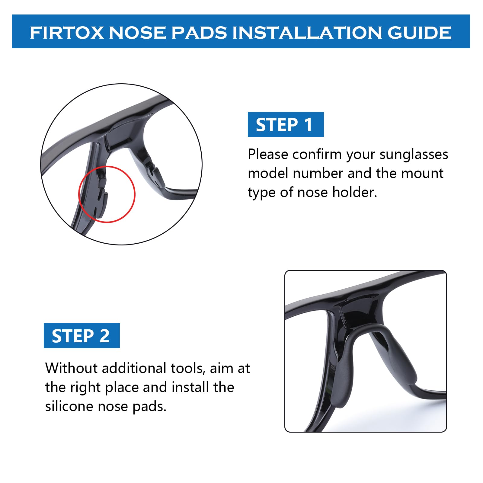Oakley Replacement Nose Pads - Silicone Nose Piece for Split Shot OO9416, Split Time OO4129, Targetline OO9397, Crossrange Patch R XL OO9361, OO9360, OO9359 Sunglasses - 1 Pair Black Regular Fit - Comfort Upgrade for Sports & Outdoor Activities