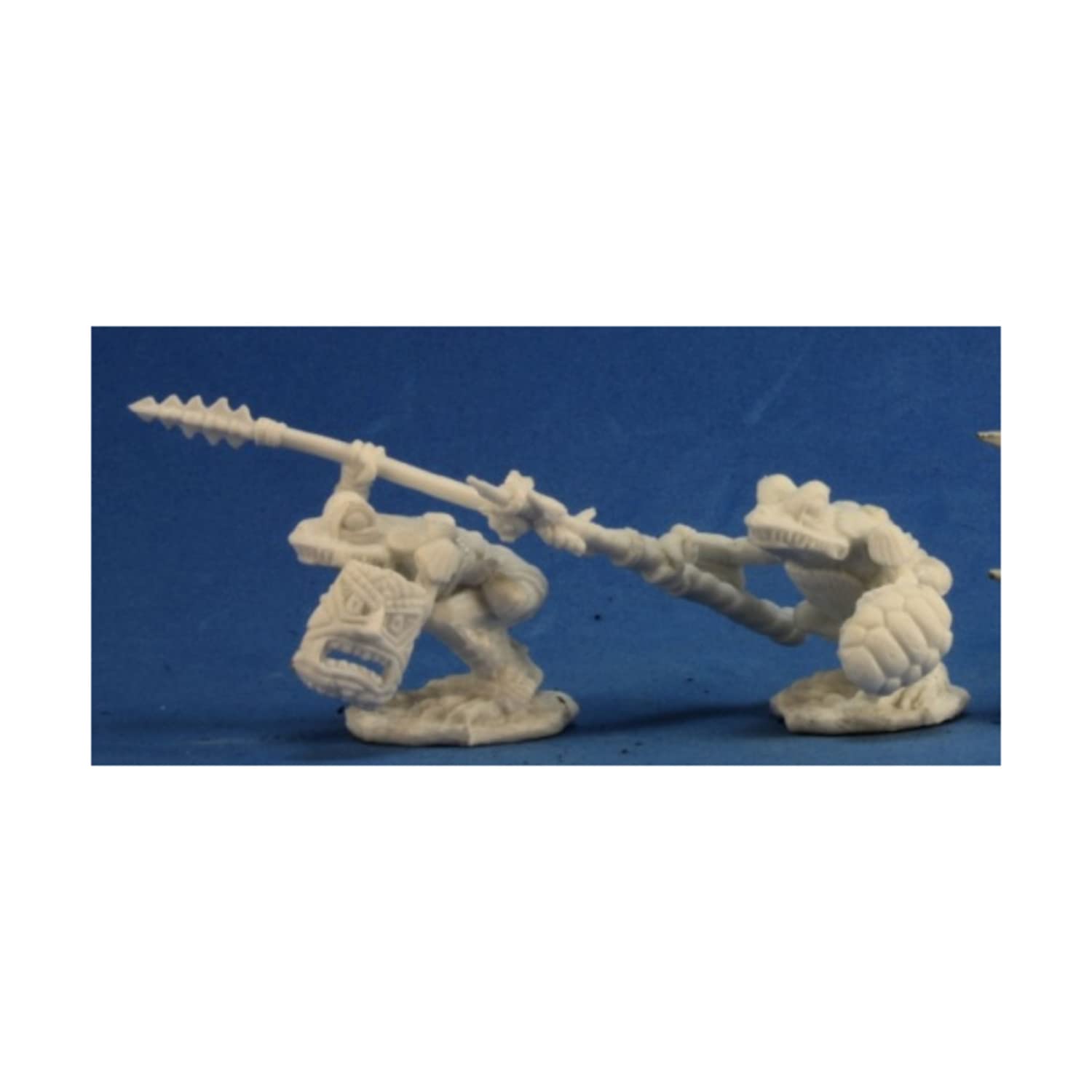 Reaper REM77268 Bones Squogs Warriors Miniature Set - 2 Count for Tabletop RPG, D&D, and War Gaming Scenes