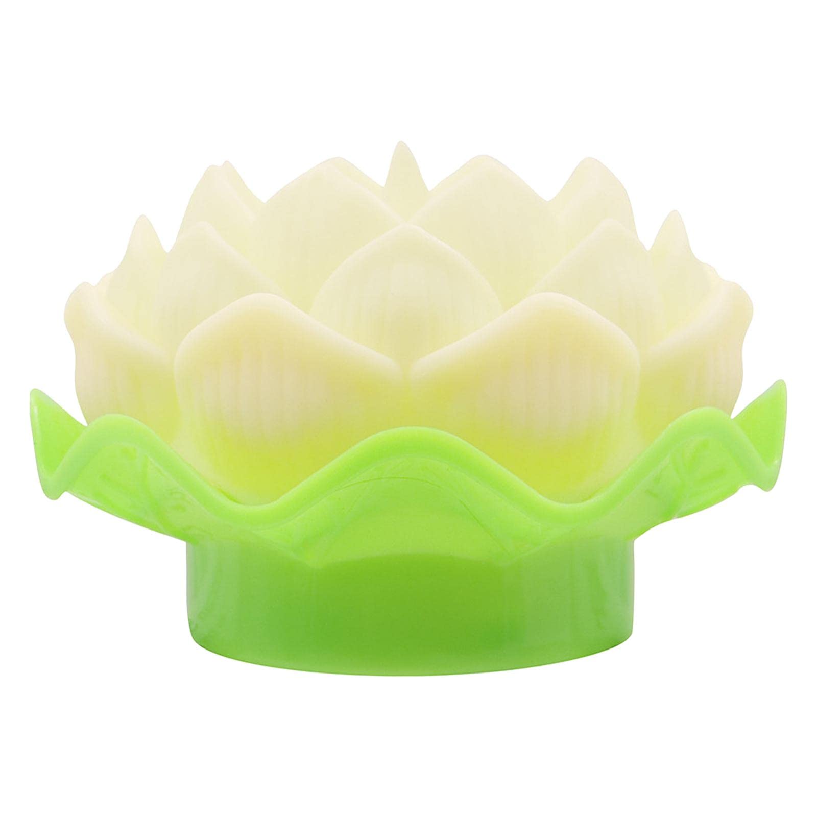 Colcolo Lotus Flower LED Candle Light - Battery Operated Flameless Meditation Light with Swinging Motion, Warm White Beige Glow for Yoga, Spa, Home Decor and Relaxation