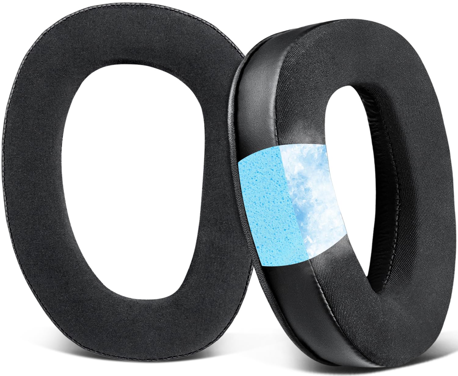SOULWIT Replacement Ear Pads for Sennheiser GSP 370/350/303/302/301/300 Headphones - Noise Isolating Memory Foam Cushions (Black) - Perfect for Gaming, Music & Office Use