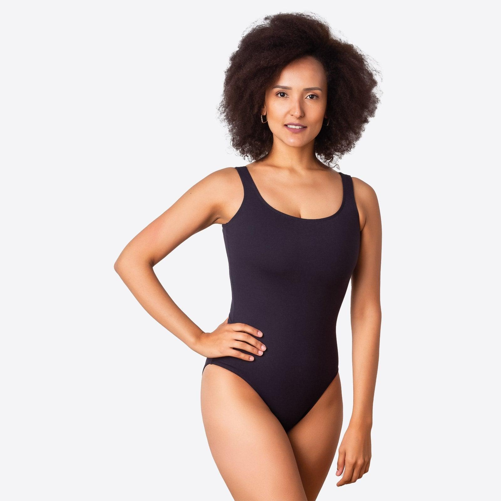 So Danca Adult+ Tori Black Tank Leotard for Ballet, Jazz & Contemporary Dance – Stretchable Comfort Fit Dancewear for Women & Teens