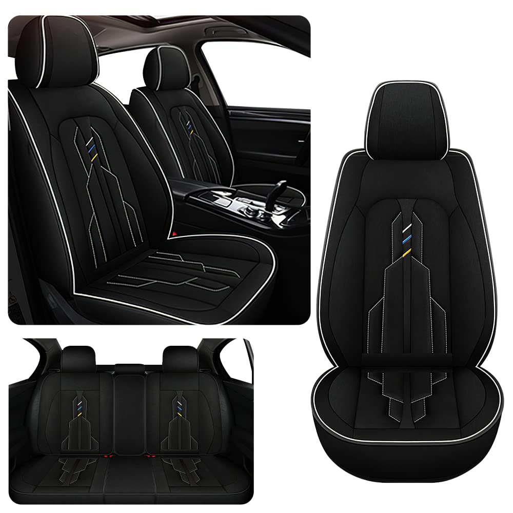 VECOZA Premium Waterproof Car Seat Cover for Dodge Dakota 2000-2011 - Durable, Breathable Leather Seat Protector - 5-Seat Standard Set (Black) - Perfect for Daily Commute, Road Trips & Outdoor Adventures