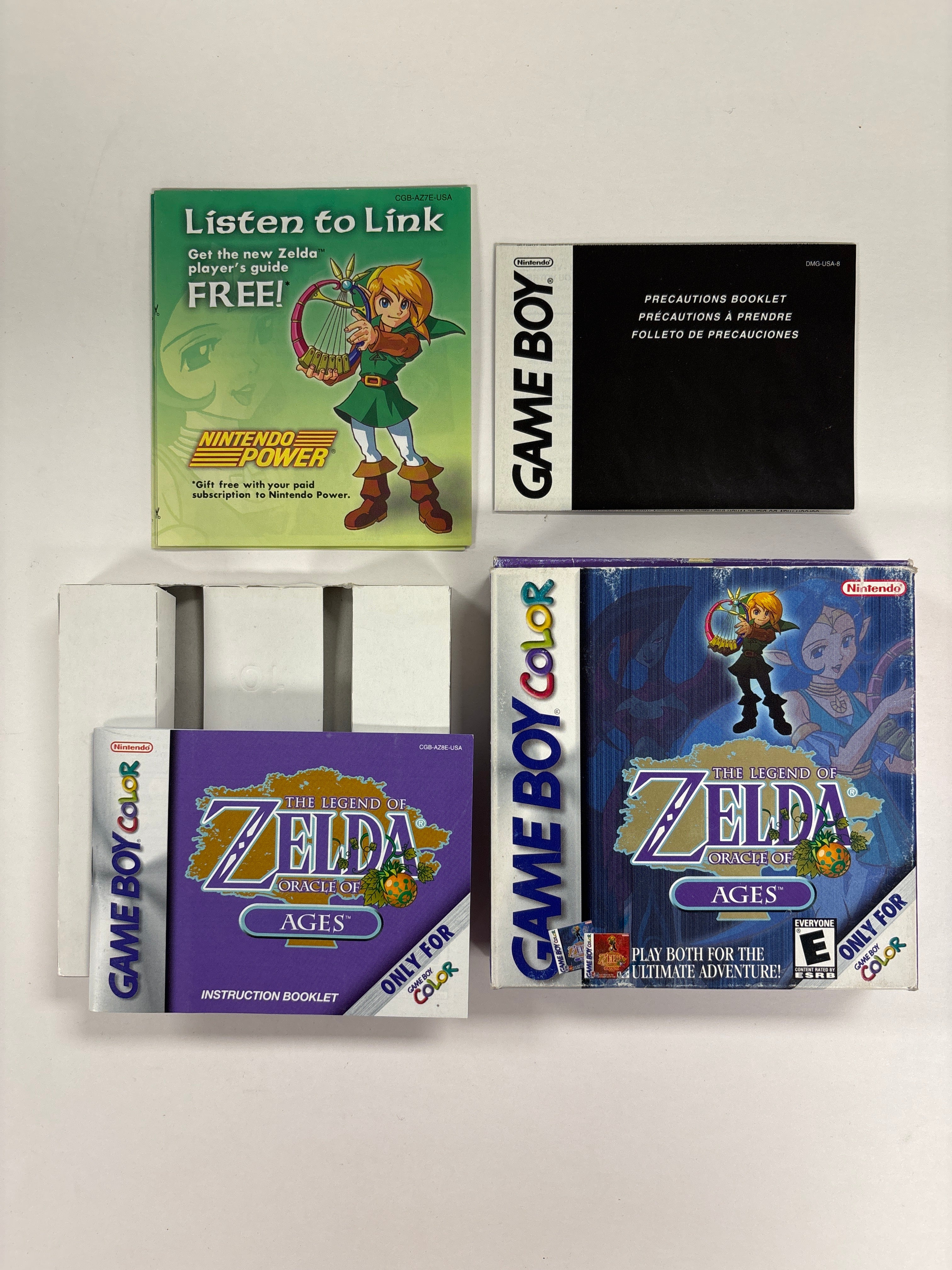 The Legend of Zelda: Oracle of Ages - Complete Game Boy Color Box & Manuals Set (No Game Included) | Perfect for Collectors & Retro Gaming Display