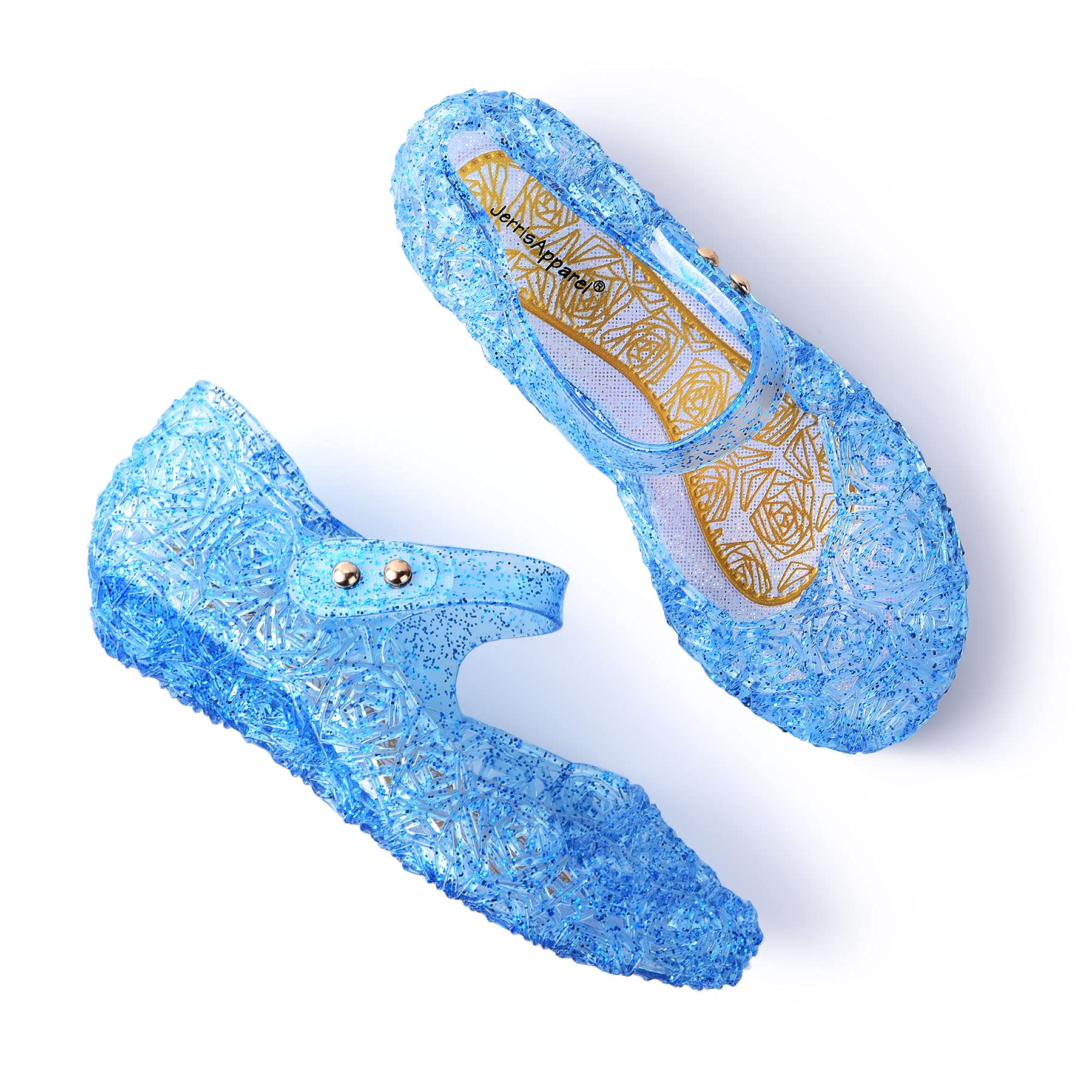 **JerrisApparel Girls Princess Sandals – Sparkly Jelly Mary Jane Shoes for Cosplay, Party & Dress-Up | Comfortable Flats for Kids, Toddlers & Little Girls**    *(Perfect for Halloween, Birthday Parties, Themed Events & Playtime!)*