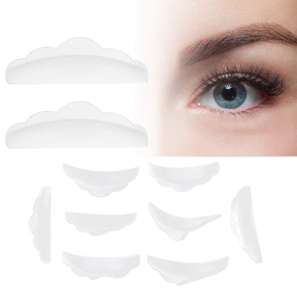 5 Pairs Professional Silicone Eyelash Perming Patches for Lash Lifting & Curling - Reusable Eyelash Extension Pads for Salon & Home Use