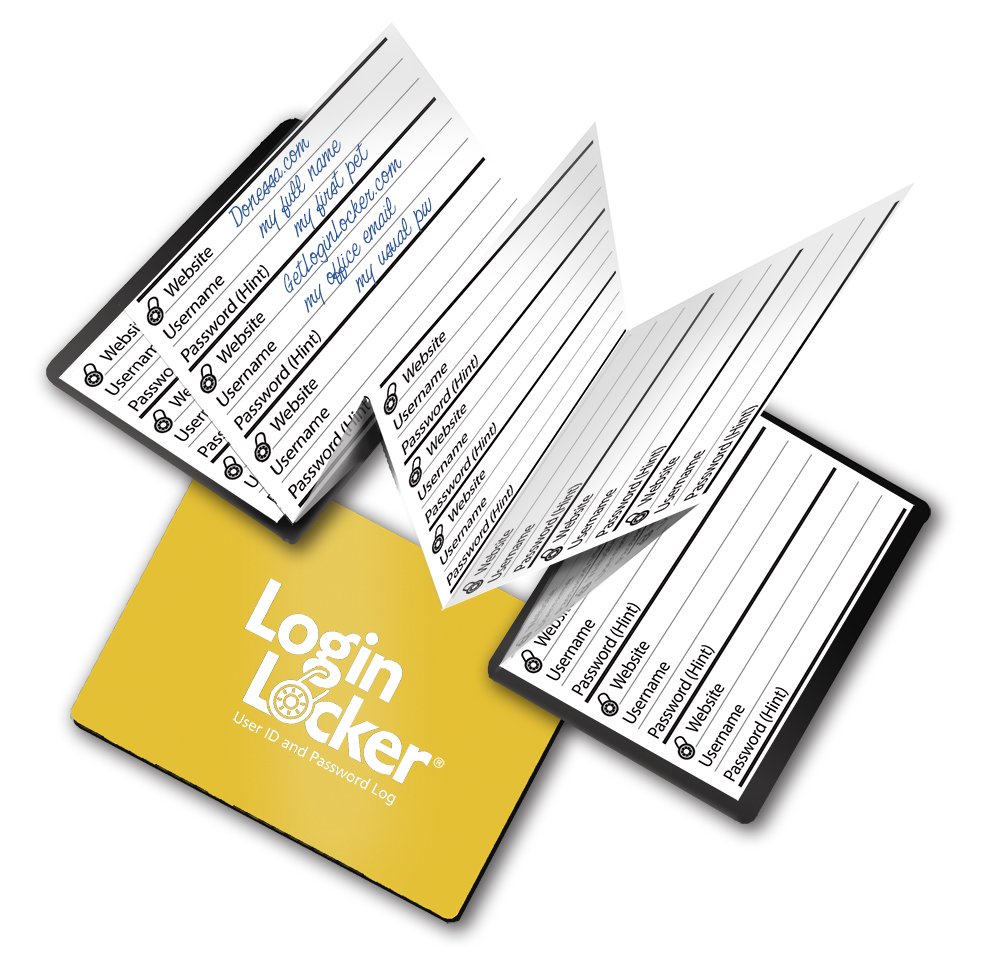 Secure Password Organizer Notebook - Yellow | Password Keeper for Online Accounts & Logins | Ideal for Home, Office & Travel Use