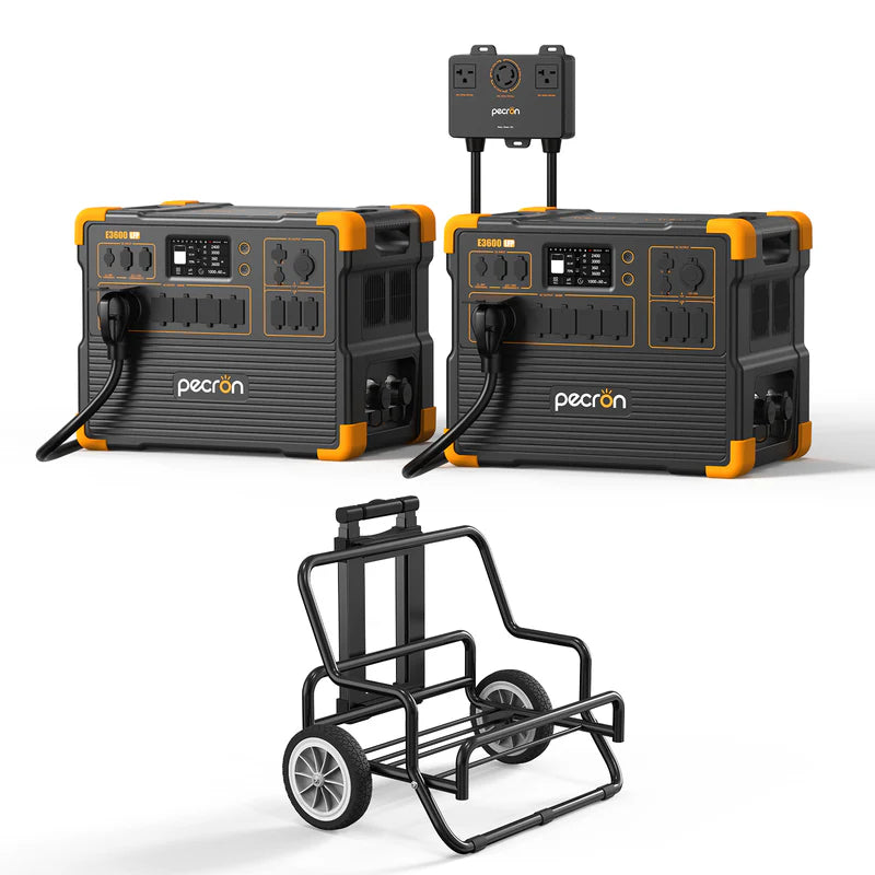 Pecron E3600 LFP 120V/240V 7200W Portable Solar Power Station Kit with Customizable Solar Panel Bundle | 5-Year Warranty | Complete Off-Grid Power Solution for Camping, RV, Emergency Backup & Home Use