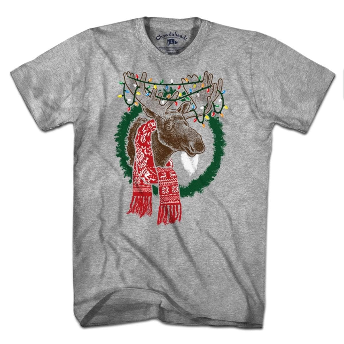 Chowdaheadz Merry Christmoose Holiday T-Shirt - Unisex Vintage Christmas Tee | Soft Cotton Blend | Perfect for Ugly Sweater Parties & Festive Family Gatherings