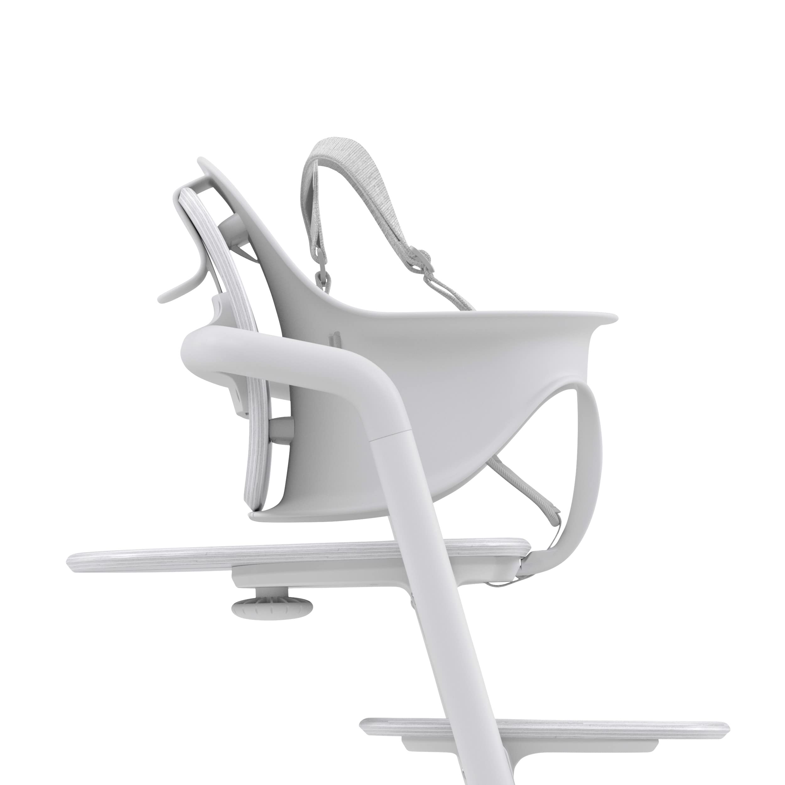 Cybex LEMO 3-in-1 Convertible High Chair with Baby Set & Snack Tray - Adjustable Height & Depth, Anti-Tip Wheels - Modern White Design for Infants 6+ Months to Adults - Perfect for Dining, Feeding & Playtime
