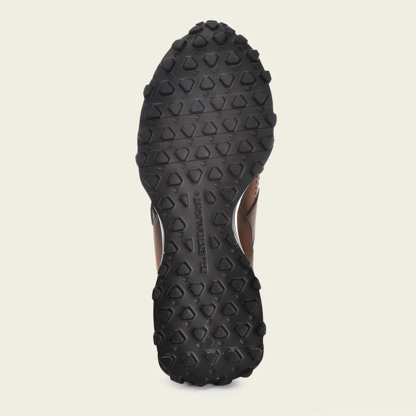 Men's Cuadra Almond Casual Fashion Caiman Leather Sneakers - Stylish & Comfortable for Everyday Wear, Office, and Outdoor Activities