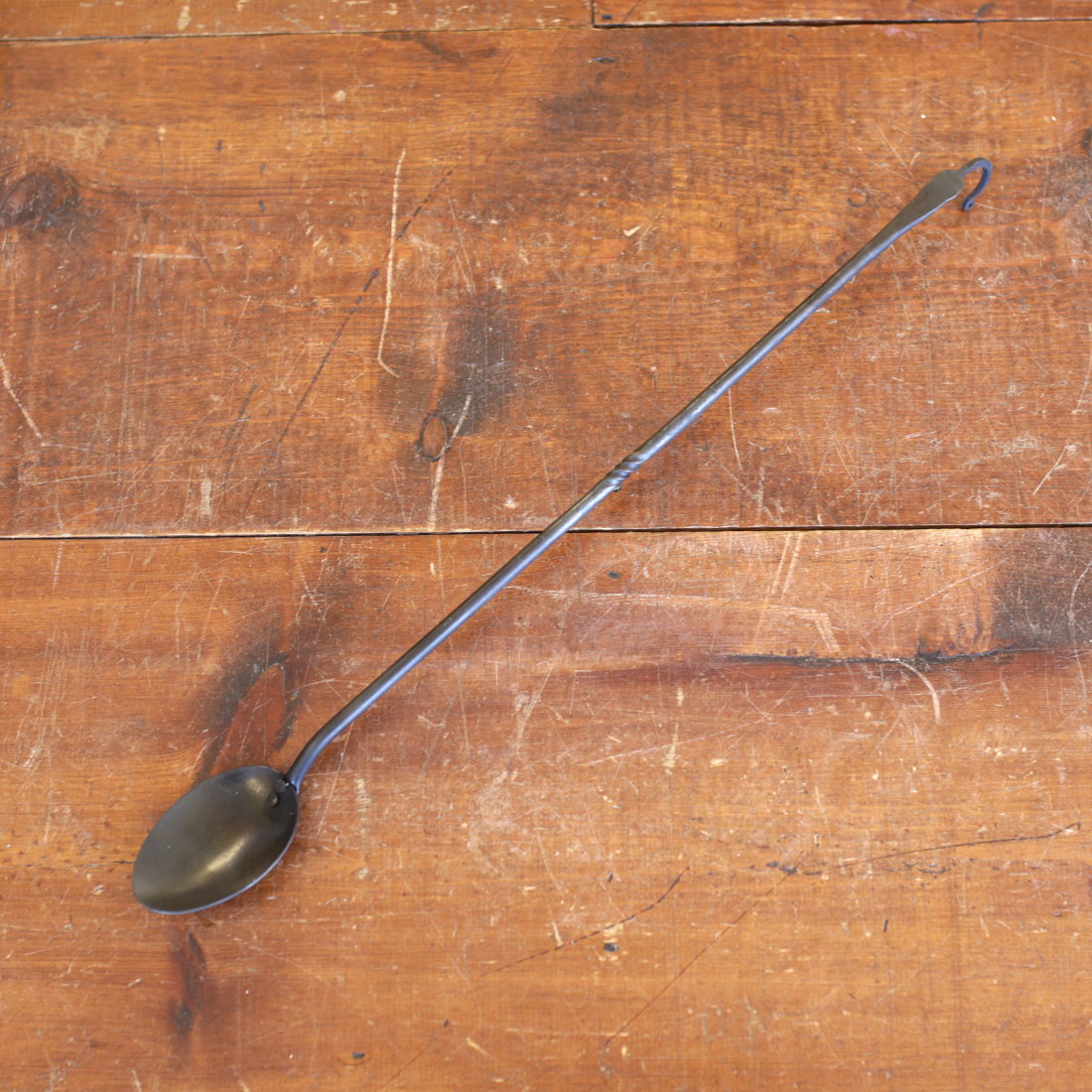 Hand Forged Stainless Steel Spoon - Durable Kitchen Utensil for Cooking, Serving & Eating - Perfect for Home, Camping & Outdoor Use