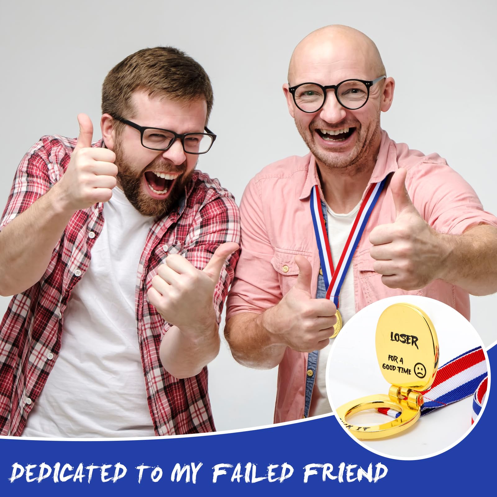 Funny Last Place Toilet Medal - 1.6 Inch Wide Loser Award Toilet Seat Flip Cover Design with Webbing - Great for Competitions, Gag Gifts & Prank Supplies - Perfect for Office Pranks, Sports Loser Trophies & Bathroom Humor