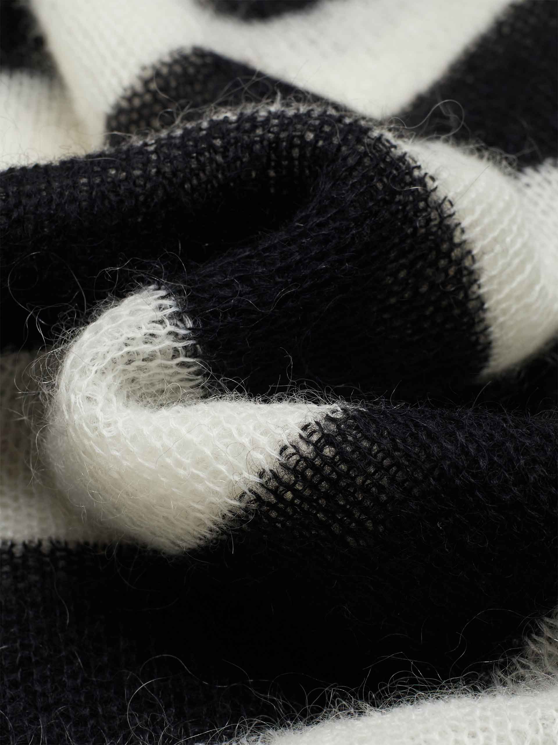 Stylish Mohair Striped Sweater for Women - Soft & Cozy Winter Knit Pullover | Perfect for Casual Outfits, Office Wear & Holiday Parties