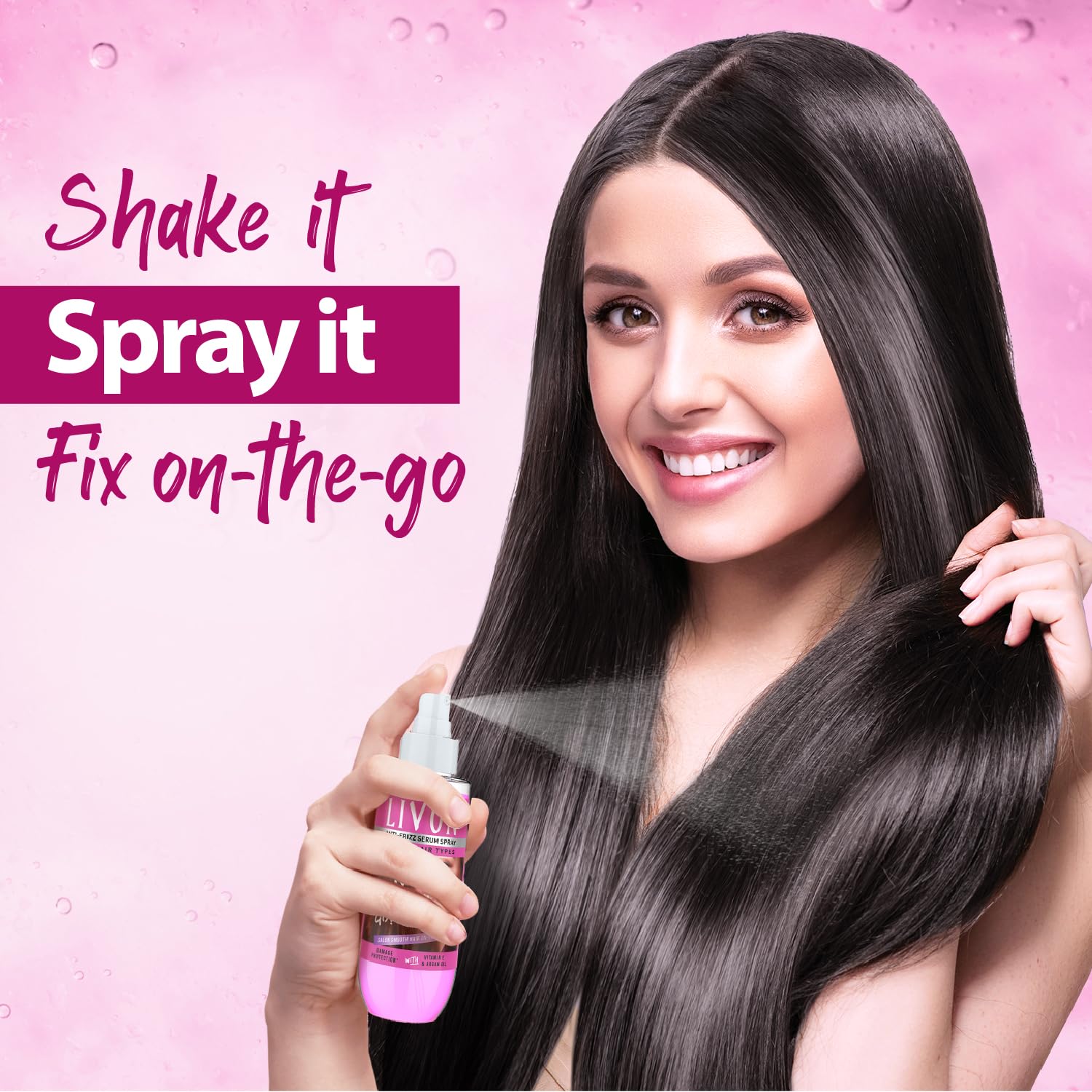 Livon Shake and Spray Hair Serum - 100ml | Frizz Control & Shine Enhancer for Smooth, Healthy Hair | Perfect for Daily Styling & Heat Protection