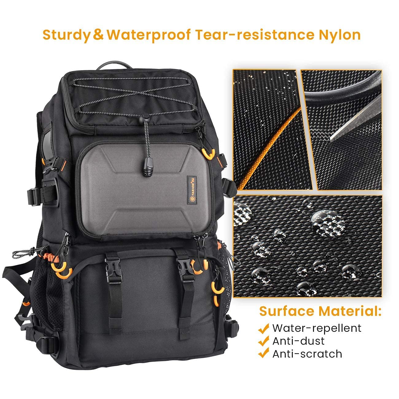 TARION Pro 2-in-1 Large Camera Backpack with 15.6